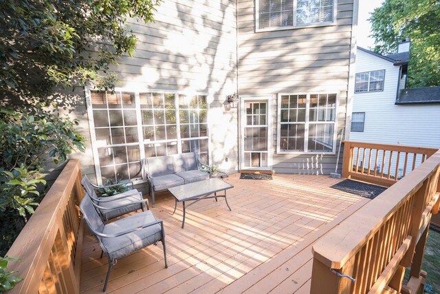 2019 Chelton Way SE, Smyrna, GA 30080 - wooden deck featuring an outdoor living space