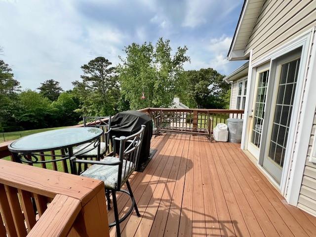 19 Magnolia Ct NE, Rydal, GA 30171 - wooden terrace with view of wooded area