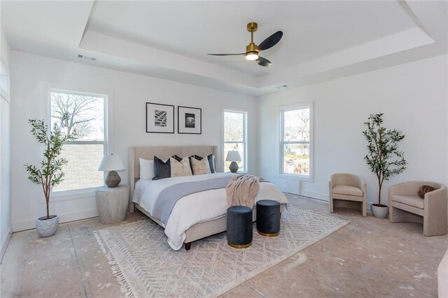 3395 Lee St, East Point, GA 30344 - bedroom with visible vents, a raised ceiling, and multiple windows