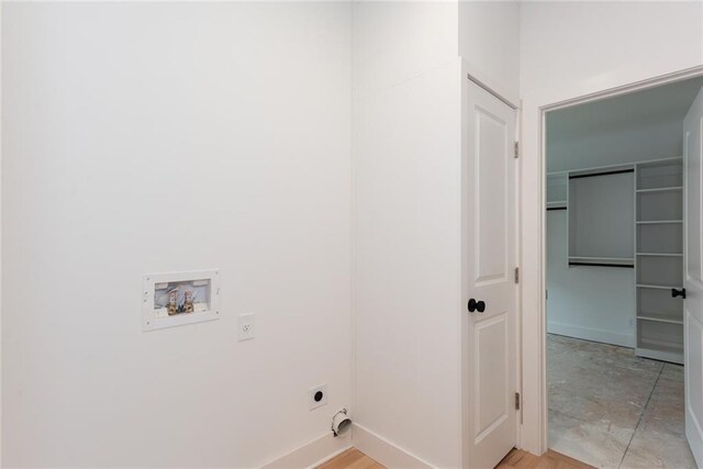 3395 Lee St, East Point, GA 30344 - washroom featuring baseboards, hookup for an electric dryer, washer hookup, and laundry area