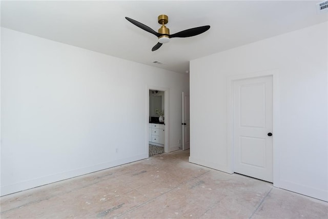 3395 Lee St, East Point, GA 30344 - empty room with visible vents, baseboards, and ceiling fan