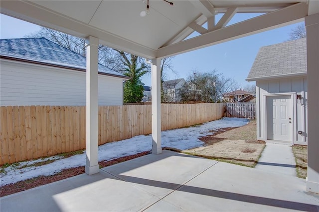 3395 Lee St, East Point, GA 30344 - view of patio / terrace featuring a fenced backyard