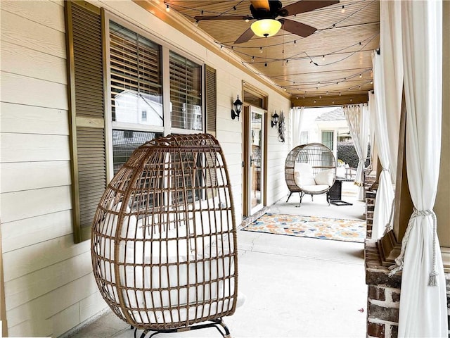 2439 Muirfield Pl, Atlanta, GA 30337 - covered porch with a ceiling fan