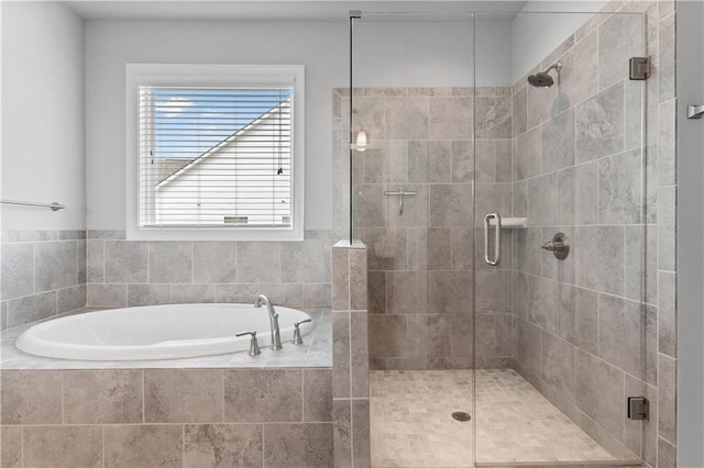 840 Champagne Ln, Hoschton, GA 30548 - bathroom with a garden tub and a stall shower