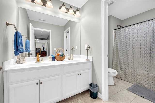 2735 Kimblewick Ct, Cumming, GA 30040 - bathroom with double vanity, a sink, and visible vents
