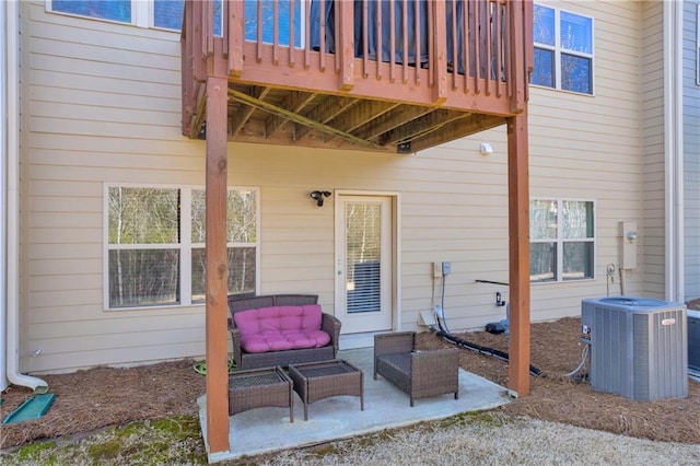 2735 Kimblewick Ct, Cumming, GA 30040 - view of patio / terrace with an outdoor living space and cooling unit