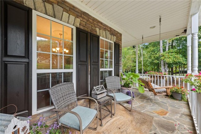 view of patio / terrace with covered porch