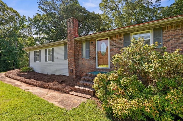 6674 Cowan Mill Rd, Winston, GA 30187 - ranch-style home with a chimney and brick siding