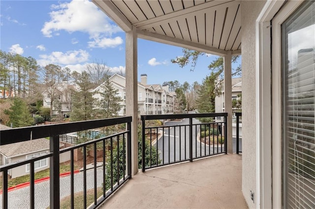 balcony with a residential view