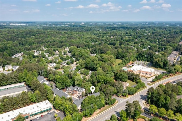 aerial view of a forest