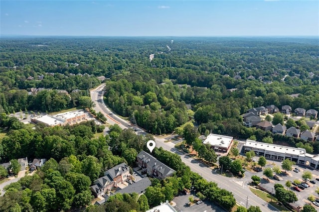 bird's eye view of a heavily wooded area