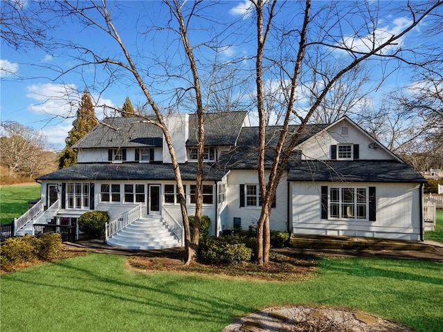 5422 Hill Rd SW, Powder Springs, GA 30127 - rear view of house with a yard and stairway
