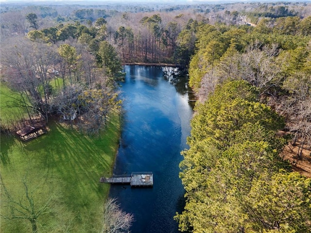 5422 Hill Rd SW, Powder Springs, GA 30127 - bird's eye view of a nearby body of water and a forest