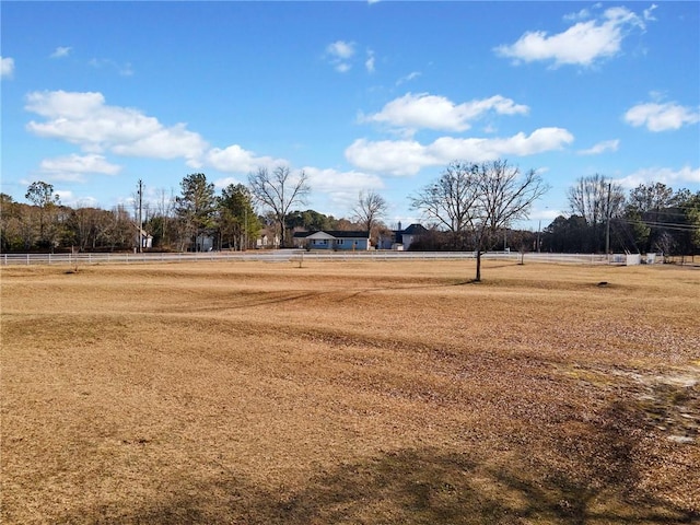 view of yard featuring a rural view