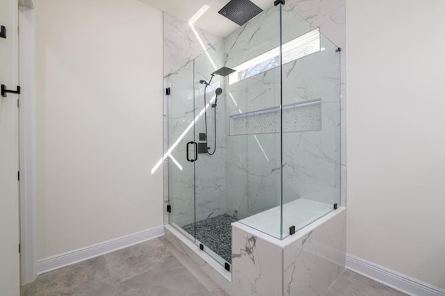 bathroom featuring an enclosed shower