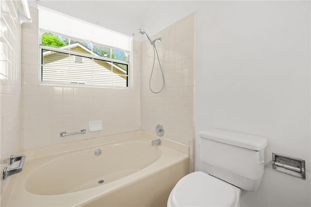 full bath with bathing tub / shower combination and toilet