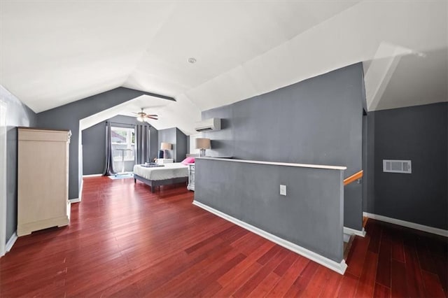 1649 Beecher St SW, Atlanta, GA 30310 - bonus room featuring a wall mounted AC, lofted ceiling, wood finished floors, and baseboards