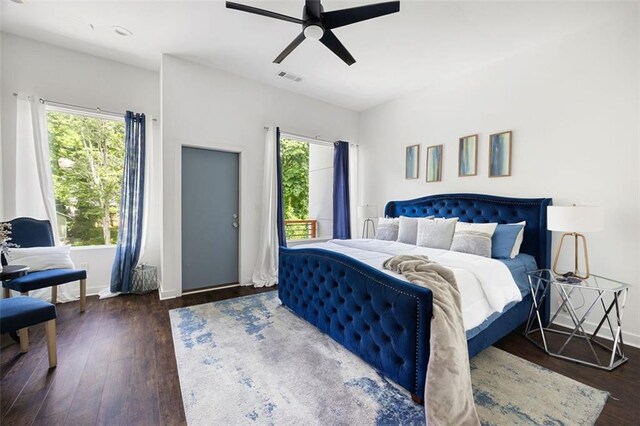 1463 Macklone St NE, Atlanta, GA 30307 - bedroom featuring wood finished floors and ceiling fan