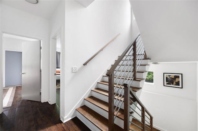 1463 Macklone St NE, Atlanta, GA 30307 - staircase featuring wood finished floors