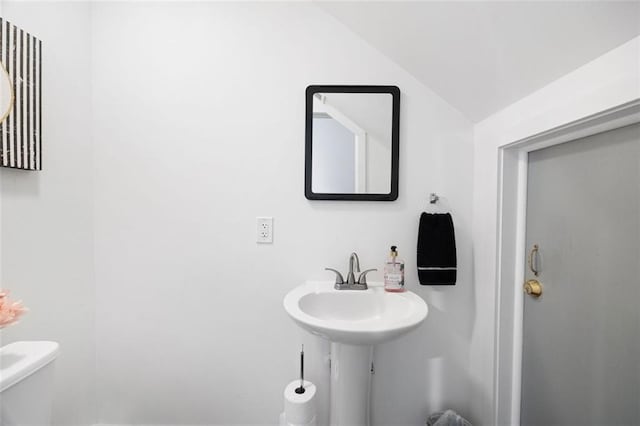 1463 Macklone St NE, Atlanta, GA 30307 - half bathroom with toilet and vaulted ceiling