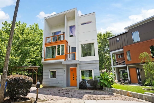1463 Macklone St NE, Atlanta, GA 30307 - contemporary house featuring a balcony