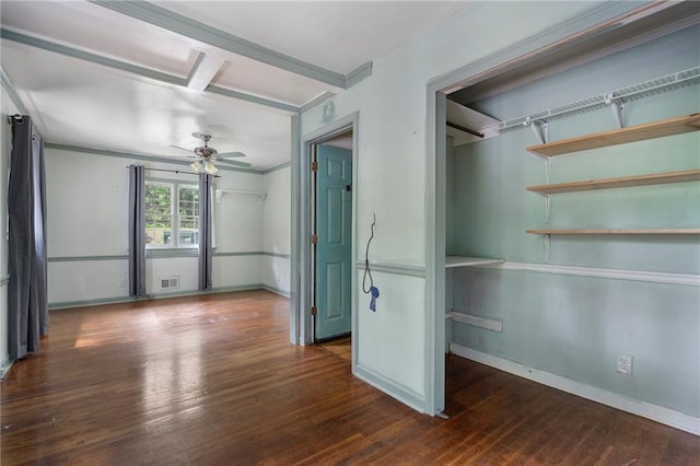 1550 Bells Ferry Rd, Marietta, GA 30066 - unfurnished bedroom featuring baseboards, wood finished floors, and crown molding