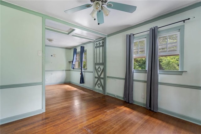 1550 Bells Ferry Rd, Marietta, GA 30066 - unfurnished room with a ceiling fan, wood finished floors, and baseboards
