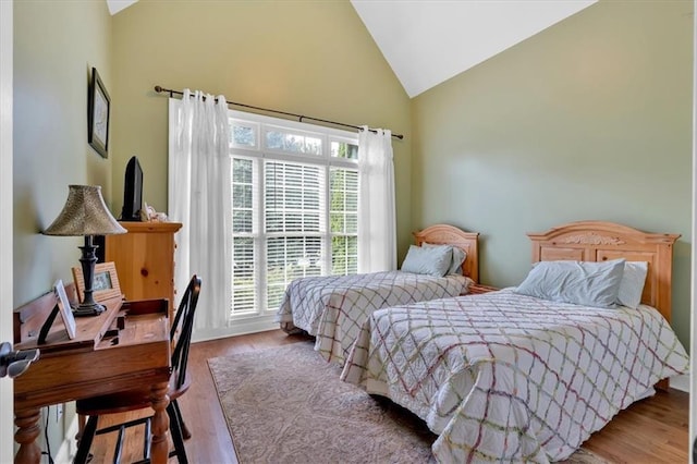 11 Crossbridge Ct SW, Cartersville, GA 30120 - bedroom with multiple windows, wood finished floors, and high vaulted ceiling
