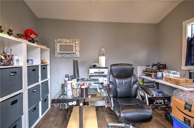 office featuring dark hardwood / wood-style floors