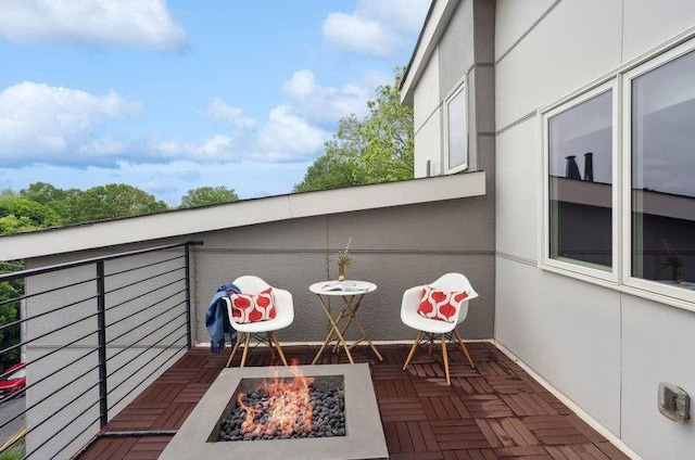 1672 Dekalb Ave NE Unit 2, Atlanta, GA 30307 - balcony with a fire pit