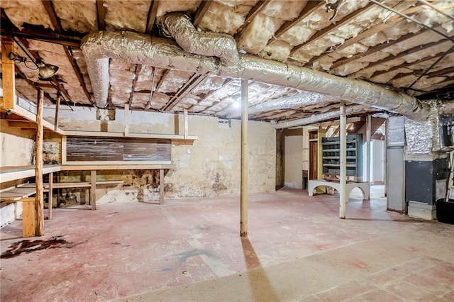 2201 Bollingbrook Dr, Atlanta, GA 30311 - unfinished basement featuring heating unit