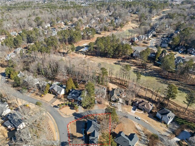 5659 Brookstone Dr NW, Acworth, GA 30101 - aerial view of residential area featuring property boundaries highlighted