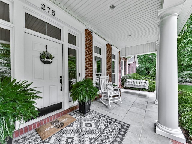 275 Frances Rd, Canton, GA 30114 - view of patio / terrace featuring covered porch