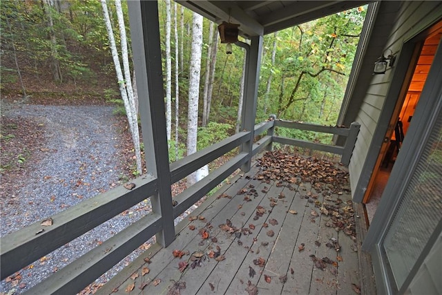 view of wooden terrace