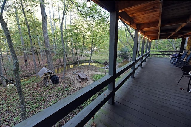 view of wooden terrace