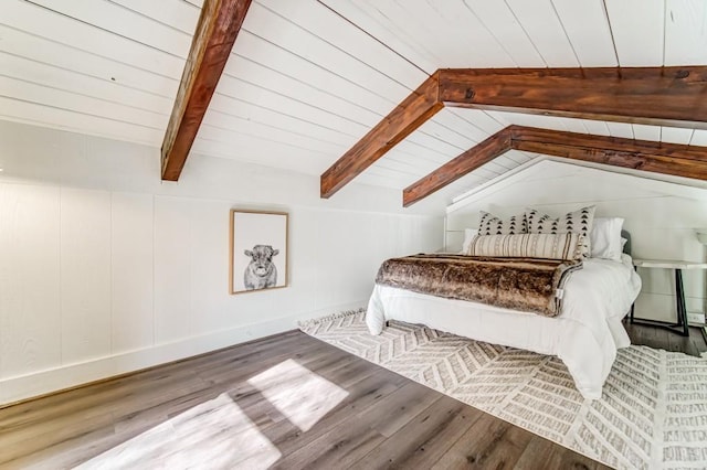 242 Buckskull Hollow Dr, Jasper, GA 30143 - bedroom with wood finished floors and wooden ceiling