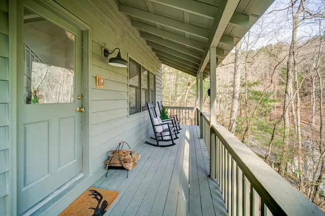 242 Buckskull Hollow Dr, Jasper, GA 30143 - view of wooden porch