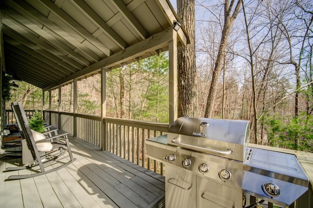 242 Buckskull Hollow Dr, Jasper, GA 30143 - wooden deck featuring area for grilling