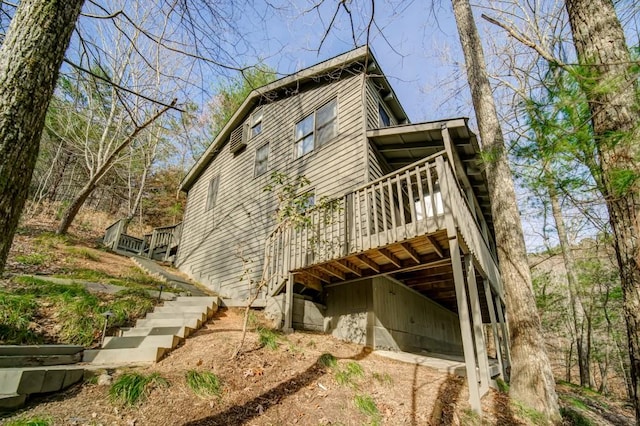 242 Buckskull Hollow Dr, Jasper, GA 30143 - view of side of home with a deck and stairs
