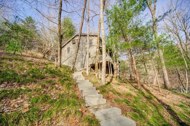242 Buckskull Hollow Dr, Jasper, GA 30143 - view of front facade featuring stairway and a deck