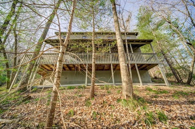 242 Buckskull Hollow Dr, Jasper, GA 30143 - rear view of house featuring a wooden deck