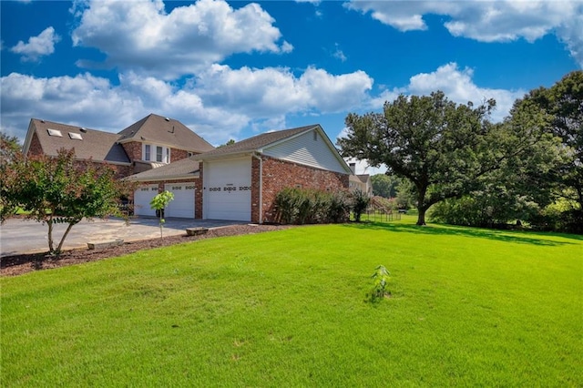 view of property exterior featuring a yard