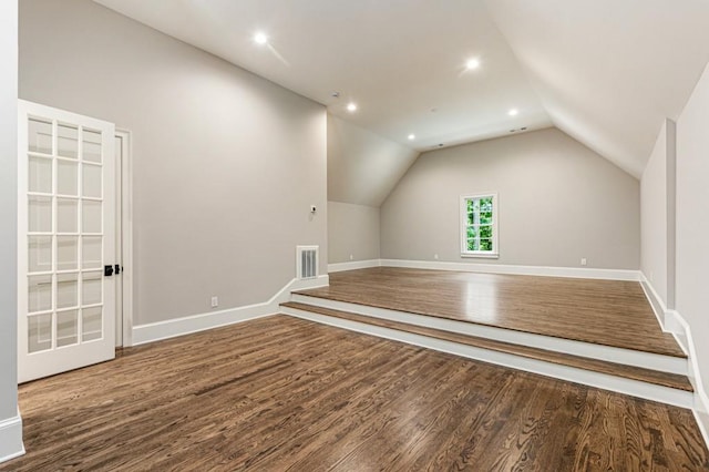1960 Drummond Pond Rd, Milton, GA 30004 - additional living space featuring wood finished floors, vaulted ceiling, and recessed lighting