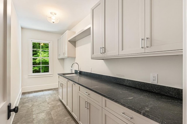 1960 Drummond Pond Rd, Milton, GA 30004 - kitchen with a sink and dark stone countertops