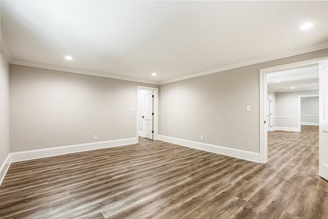 1960 Drummond Pond Rd, Milton, GA 30004 - unfurnished room with recessed lighting, wood finished floors, and crown molding
