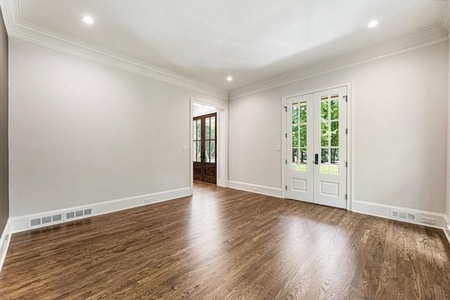 1960 Drummond Pond Rd, Milton, GA 30004 - empty room featuring wood finished floors, ornamental molding, and recessed lighting