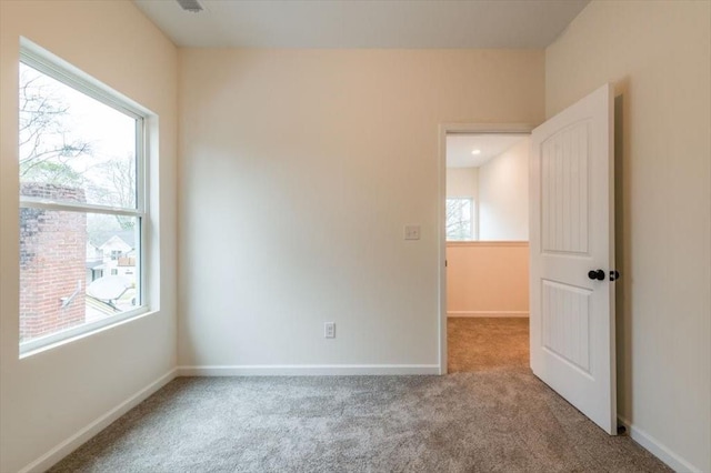 view of carpeted empty room