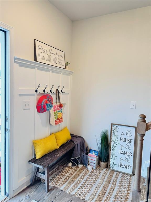 135 Softwood Ct, Dawsonville, GA 30534 - mudroom featuring wood finished floors