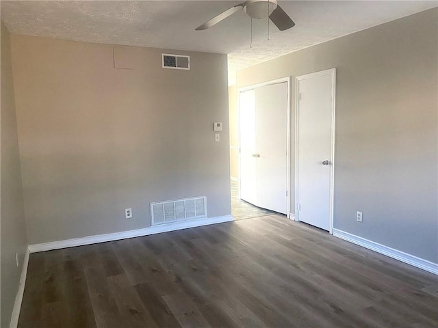 interior space featuring ceiling fan and hardwood / wood-style floors