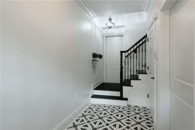 1786 Dekalb Ave NE, Atlanta, GA 30307 - stairs with baseboards and tile patterned floors